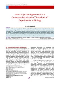Intersubjective Agreement in a Quantum-like