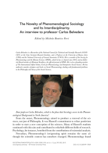 The Novelty of Phenomenological Sociology and Its