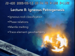 Lecture 8: Igneous Petrogenesis