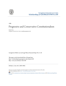 Progressive and Conservative Constitutionalism