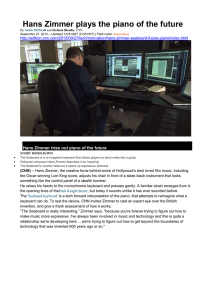 Hans Zimmer plays the piano of the future