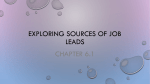 Exploring Sources of Job Leads