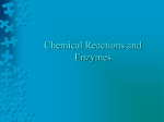 Chemical Reactions and Enzymes What is a chemical reaction?