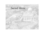Sacred Music - St. Veronica Catholic Church