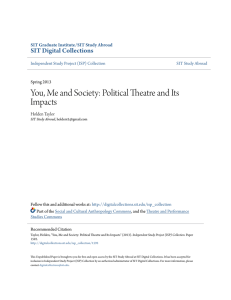 You, Me and Society: Political Theatre and Its Impacts