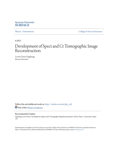 Development of Spect and Ct Tomographic Image Reconstruction