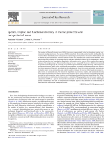 Species, trophic, and functional diversity in marine