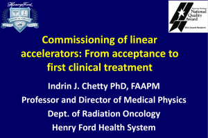 Commissioning of linear accelerators: From acceptance to first