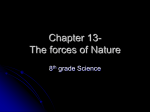 Chapter 13- The forces of Nature