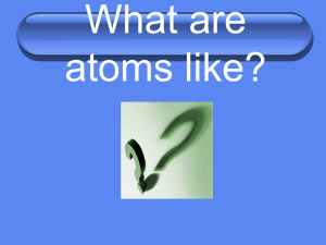 What are atoms like?