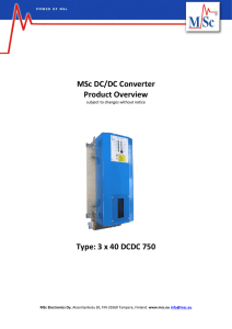 MSc DC/DC Converter Product Overview