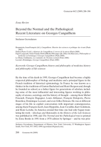Beyond the Normal and the Pathological: Recent