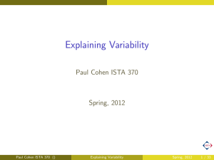 Explaining Variability