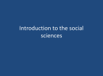 Introduction to the social sciences