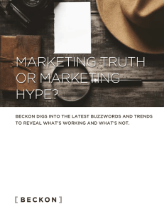 marketing truth or marketing hype?