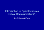 Introduction to Optoelectronics Optical Communication(1)