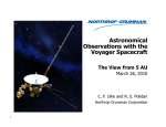 Astronomical Observations with the Voyager Spacecraft