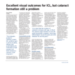 Excellent visual outcomes for ICL, but cataract formation