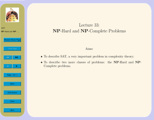 Lecture 33: NP-Hard and NP