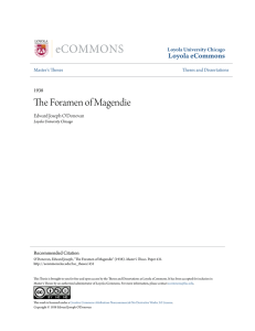 The Foramen of Magendie - Loyola eCommons