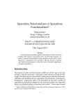Spacetime Structuralism or Spacetime Functionalism?