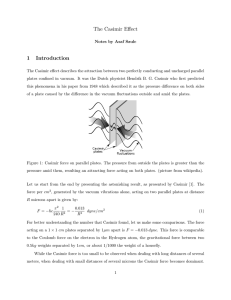 The Casimir Effect 1 Introduction