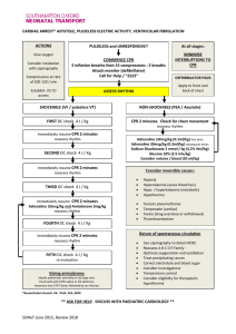 Cardiac arrest- asystole PEA VT