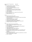 Study Guide for 2nd Semester Final Spring 2011