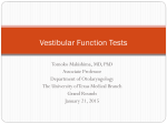 Vestibular function tests