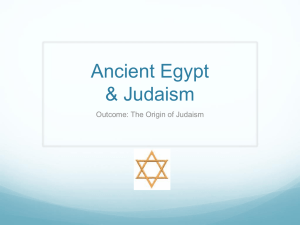 egypt judiasm notes