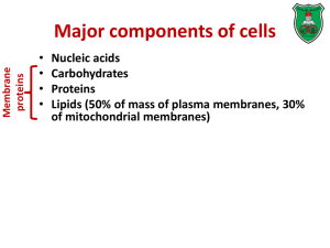 Major components of cells