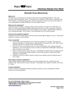 Norwalk Virus (Norovirus) Fact Sheet