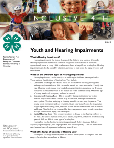Youth and Hearing Impairments