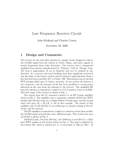 Low Frequency Receiver Circuit