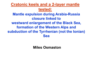 Cratonic keels and a 2-layer mantle tested: