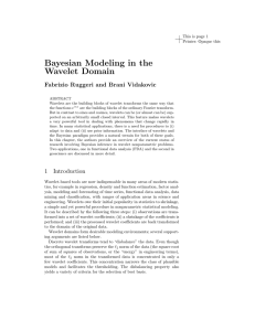 Bayesian Modeling in the Wavelet Domain