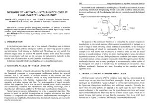 methods of artificial intelligence used in food industry optimization