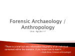 Forensic Archaeology / Anthropology