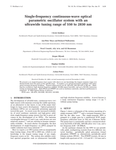 Single-frequency continuous-wave optical parametric oscillator