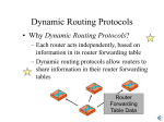 Dynamic Routing Protocols