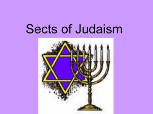 Sects of Judaism powerpoint