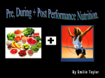 Pre, During + Post Performance Nutrition