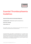 Essential Thrombocythaemia –London Cancer Guidelines