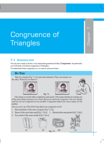 Congruence of Triangles