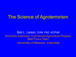 Agricultural Bioterrorism (Agroterrorism) and Biosecurity