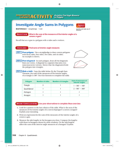 Investigate Angle Sums in Polygons