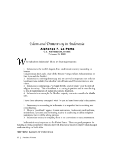 La Porta - Islam and Democracy Indonesia
