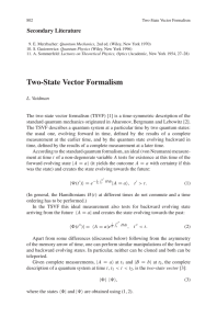 Two-State Vector Formalism