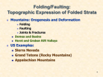 Folding/Faulting: Topographic Expression of Folded Strata
