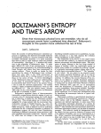 BOLTZMANN`S ENTROPY AND TIME`S ARROW